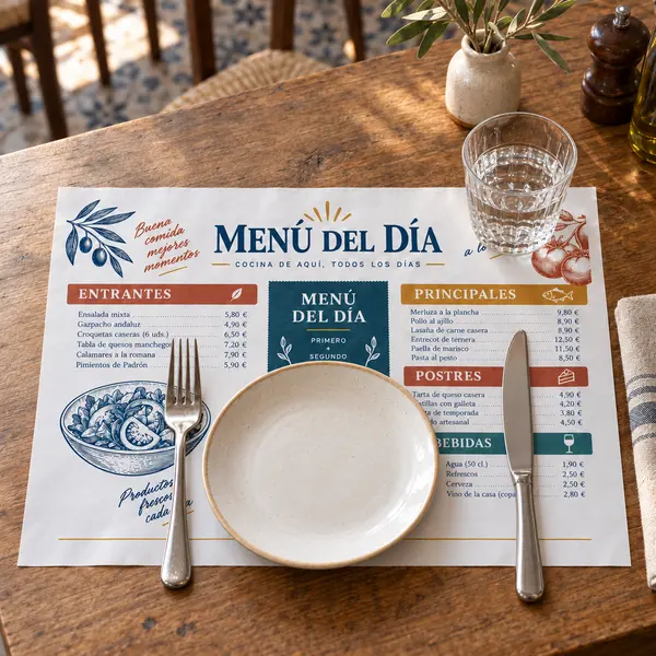 salvamanteles-personalizado-color-en-uso-restaurante-grafica-santa-teresa.webp